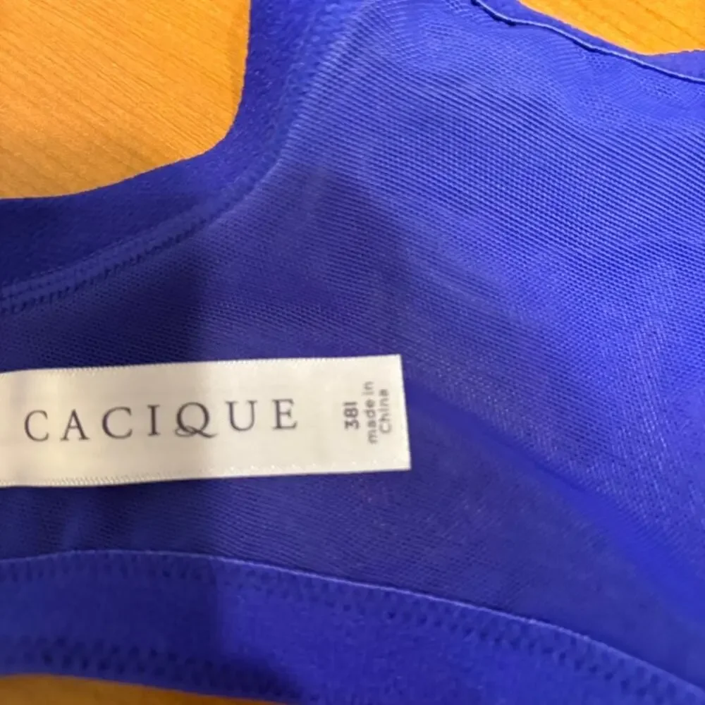 Cacique purple balconette bra NWOT 38I